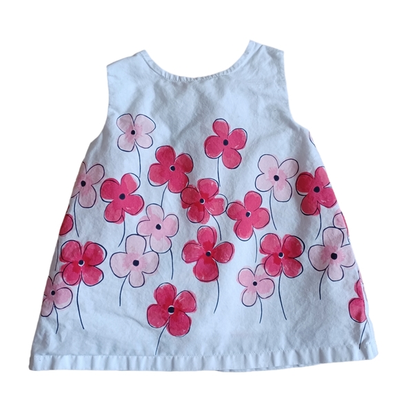 3 For $15 Gymboree 12-18m Baby Flower Tank Top with Bow in Back. 100% Cotton - Picture 1 of 6